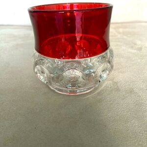 Glass US glass XLCR excelsior kings crown ruby stain sugar bowl base no lid
